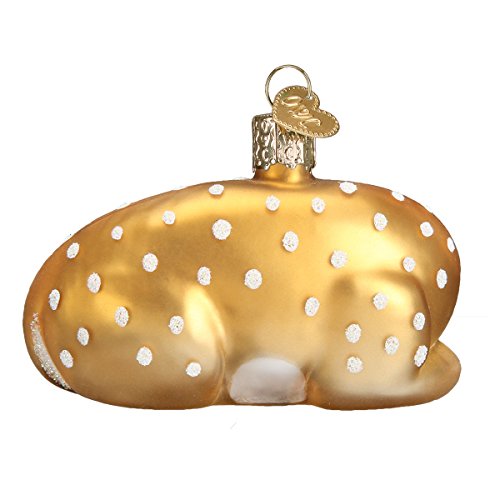 image for Old World Christmas Fawn Glass Blown Ornament for Christmas Tree, Hand