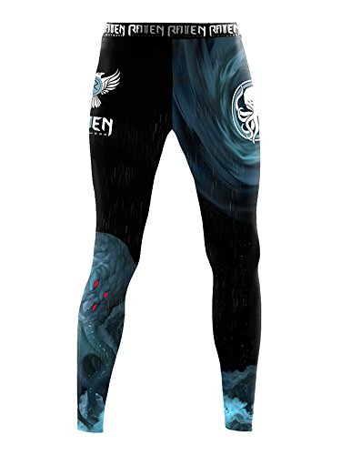 Raven Fightwear Men's The Great Old One Cthulhu MMA BJJ Spats Black Large