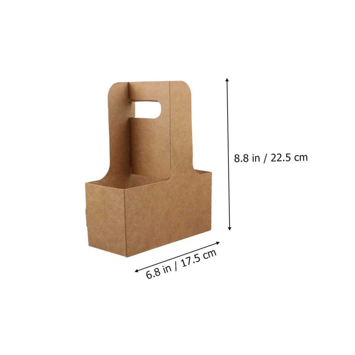 OUNONA 15pcs Drink Carrier Convenient Kraft Paper Cup Holder for Tea Juice Beverages Lightweight Portable Beverage Tray for Office School Parties Picnics