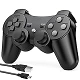 PS3 コントローラー 【2024新登場】PS3 用 ワイヤレスコントローラー PS3 用コントローラー 500mAh大容量バッテリー 無線Bluetooth接続 10時間連続使用 USB ケーブル 振動機能 ワイヤレス3コントローラー P3/PC対応