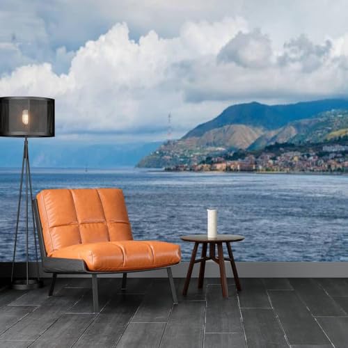 Wall print decal effet trompe l'œil île tropicale 3D