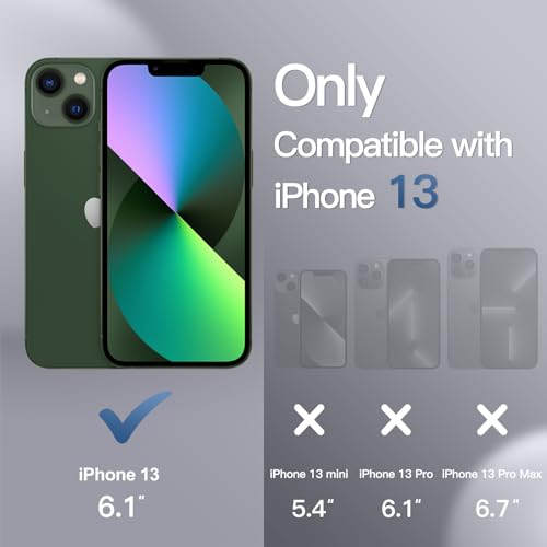 JETech Case for iPhone 13 6.1-Inch with Built-in Tempered Glass Screen Protector, 360 Degree Full Body Heavy Duty Protection, Shockproof Rugged Phone Cover Clear Back (Midnight Green) JETech Case for iPhone 13 6.1-Inch with Built-in Tempered Glass Screen Protector, 360 Degree Full Body Heavy Duty Protection, Shockproof Rugged Phone Cover Clear Back (Midnight Green)