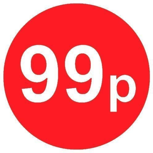 Price Stickers - 20mm Pack of 200 Round Red Labels from 99p to ยฃ10 (99p) Coloured Stick On Price Labels Stickers Removable Self Adhesive Pricing Sticker Paper Easy Peel Sticky Label Paper for Retail