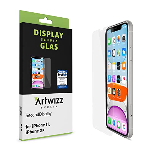 Artwizz SecondDisplay Schutzglas kompatibel mit iPhone 11 / Xr - Displayschutz aus Sicherheitsglas mit 9H Härte - Hüllenfreundlich