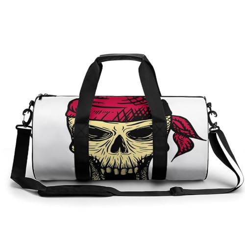 Sac de voyage tête de mort rouge pour vos week-ends camping