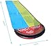 FunGatto 16 Foot Double Racing Lane Slip, Double Racing Slides,Speed Blast Dual Racing Water Slide with Spray Splash Pool and Water Spraying Side Rails