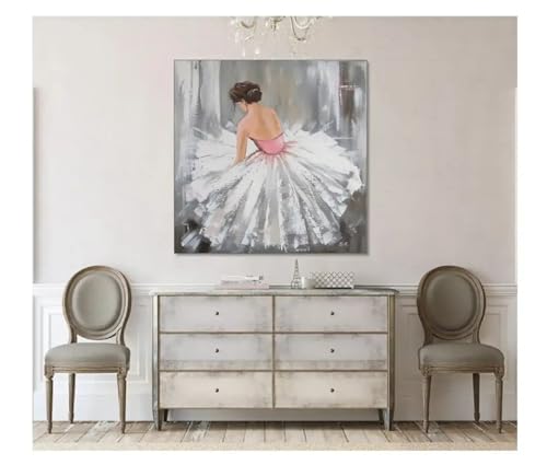 Décoration murale ballerine toile 55x55cm pour mur vide - 2