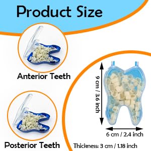 Image of 60 Pcs Dental Temporary Crown Kit Veneers Material for Front Anterior Front Teeth /Posterior Molar Teeth