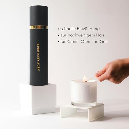 Tool & Tree Designer Zündhölzer, 20cm Streichhölzer, Dekorative, Premium Anzünd- und Kamin Streichholzschachtel, 68 Stück in stylischer Dose, Streichholz für Kerzen, perfekt als Geschenkidee geeignet