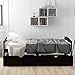 GLCHQ Solid Wood Multifunctional Design Kids Twin Size Bed with Two Drawers (Espresso)