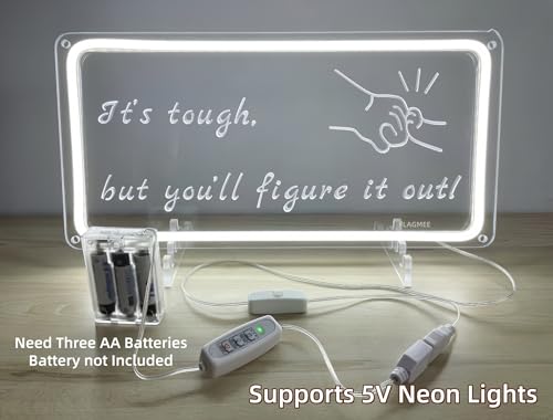 Image of Portable Battery Pack with Timer for 5V USB Neon Signs, Battery Box with USB Female Port for 5V LED Lights, Auto 2 /4 /8-Hour Shut-Off Cycle, Set Timer, Save Power