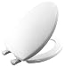 MAYFAIR Toilet Seat will Never Loosen and Easily Remove, ELONGATED, Long Lasting Plastic, White, 180EC