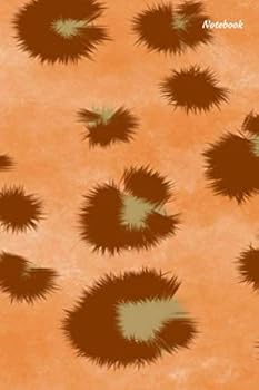 Paperback Leopard Print Notebook Journal Orange: Leopard Animal Print 6x9 Lined Notebook Journal 200 Pages For School / College / University / Teacher / Office / Student / Stationary Book