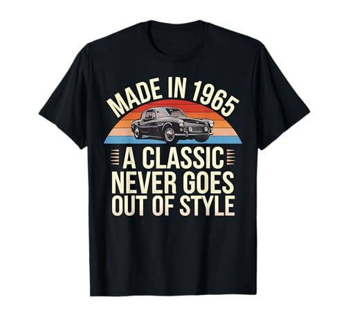 Hecho en 1965 Coche Clásico Retro 60 Cumpleaños Vintage Camiseta