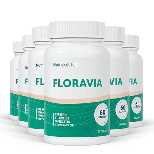 Floravia von NutriSolution I Resveratrol Zink Vitamin B3 Vitamin D3 Berberin Quercetin Inulin I Absorption des Nutriments Probiotiques à base de Plantes I Made in France (6)