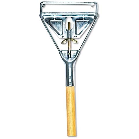 UNISAN Quick Change Metal Head Mop Handle for #20 and Up Heads, 63 Inch Wood Handle (605) Cover