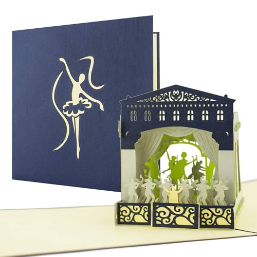 Diese-Klappkarten Tarjeta Cumpleaños 3D - Tarjeta Cumpleaños Original 15 x 20 cm con Desplegable - Postal con Vale para Entradas de Teatro Concierto Musical