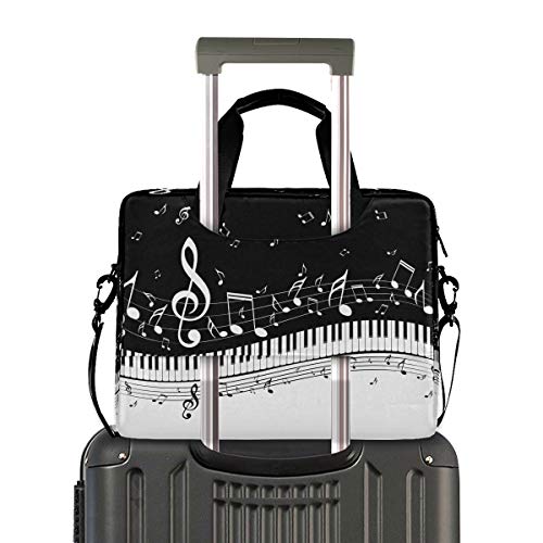 Laptop Case Abstract Music Note Piano Laptops Sleeve Shoulder Messenger Bag Briefcase Notebook Computer Tablet Bags With Strap Handle For Women Man Boys Girls 16 Inch #TOP5