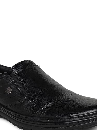 Image of Buckaroo FRERA crumbald Leather Black Casual Shoes for Mens