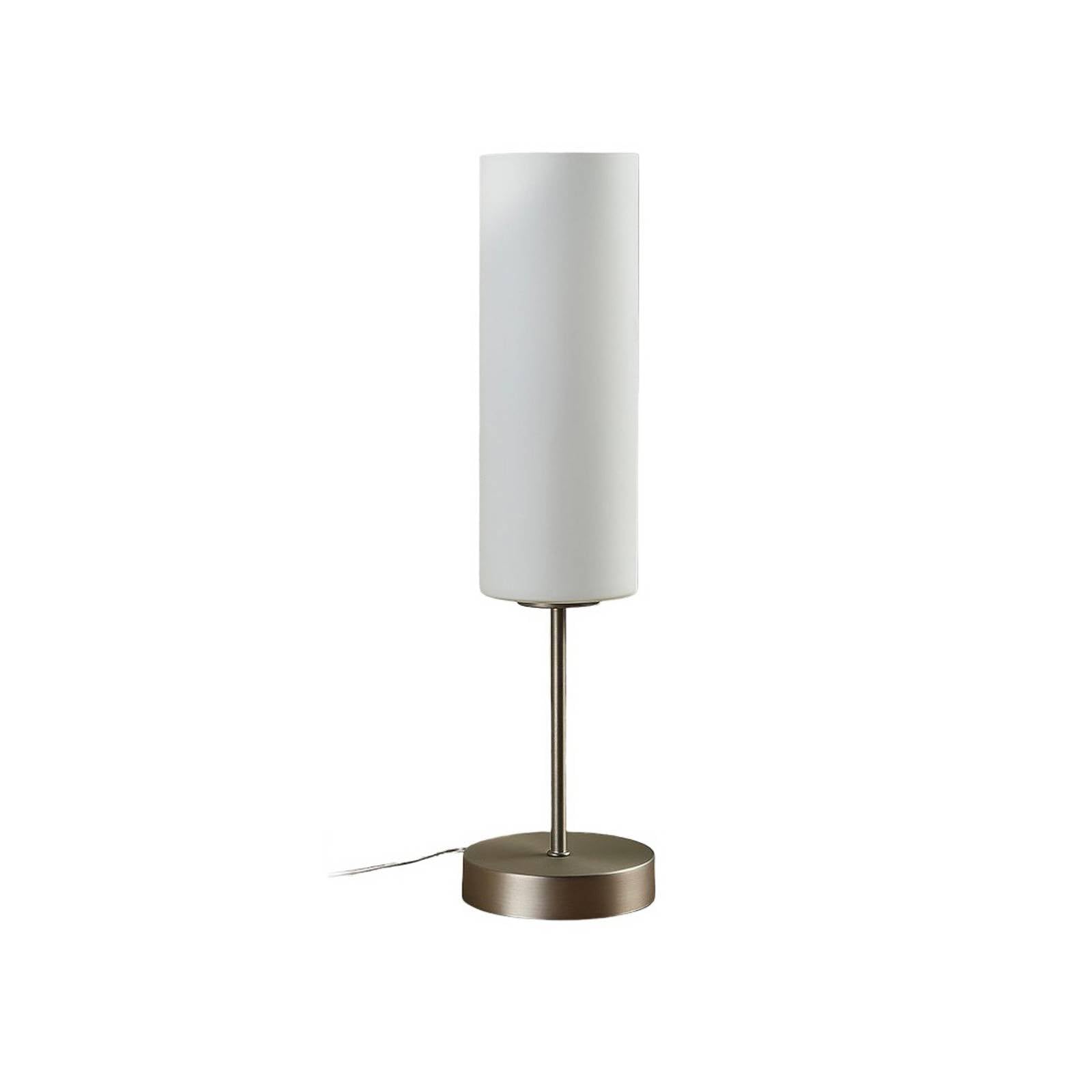 Lindby lampe à poser en nickel satiné, blanc, de chevet