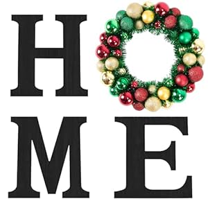 Hanging Wood Home Sign with Artific...
