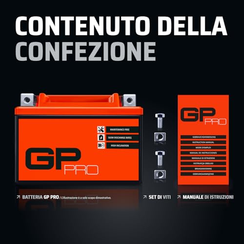 Miniatura 6 de Gp-Pro Gt12a-Bs - Batería De Arranque Para Motos, 12v, 10ah, Parecido A Yt12a-Bs Ytx12a-Bs, Sin Necesidad De Mantenimiento