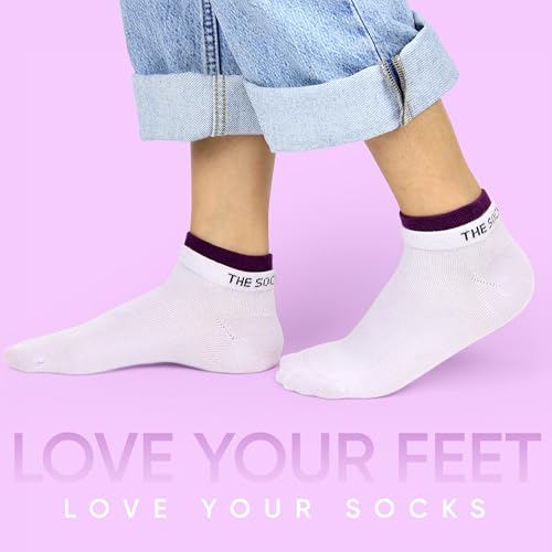 Novelty Socks for Women, 3 Pairs Low-Cut Ankle Socks, Cool Pastel Colorful With Double Design, Women's Size 5-103