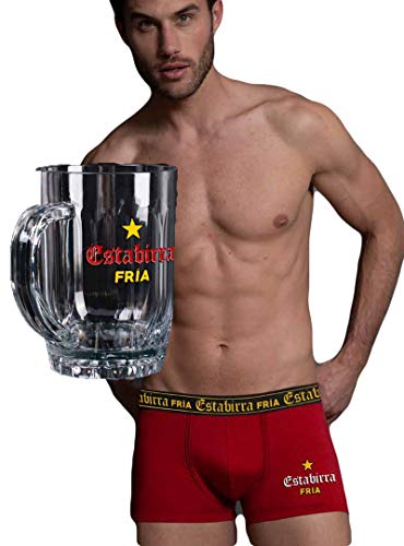ADMAS - Boxer Birra Hombre Color: Rojo Talla: x-Large