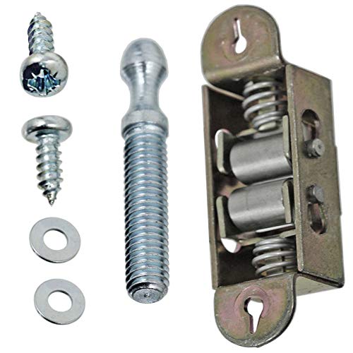 Image of SPARES2GO Electric Cooker Door Catch Roller Type Latch Striker & Keeper for Logik Oven