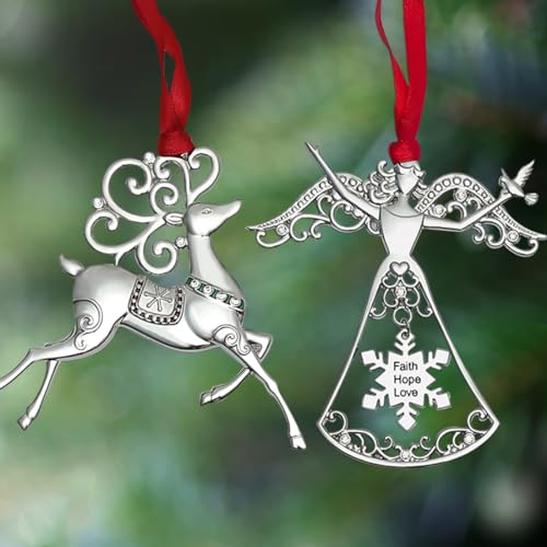 2023 New Christmas Tree Ornaments, Metal Christmas Hanging Ornaments for Tree, Christmas Tree Decorations, Hanging Decoration, Snowflake Angel Reindeer, Holiday Decorative Hanging Ornaments Gifts 2023 New Christmas Tree Ornaments, Metal Christmas Hanging Ornaments for Tree, Christmas Tree Decorations, Hanging Decoration, Snowflake Angel Reindeer, Holiday Decorative Hanging Ornaments Gifts