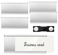 ITClosud 5 Stück Namensschilder für Kleidung Magnet, Magnetische Namensschilder mit Starkem Doppelmagnet, Name Plate für Kleidung Ausweishalter mit Papierschlitz für Kleidung, Büro, 72 x 31 mm (5PCS)