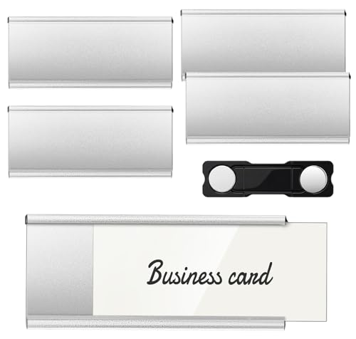 ITClosud 5 Stück Namensschilder für Kleidung Magnet Magnetische Namensschilder mit Starkem Doppelmagnet Name Plate für Kleidung Ausweishalter mit Papierschlitz für Kleidung Büro 72 x 31 mm (5PCS)