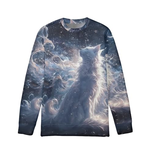 Cool Sweatshirt for Boys Winter Graphic Crewneck Sweatshirts Soft Comfy Casual Long Sleeve Fall Thick Pullover Top