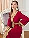 Abaya Dress for Women Long Sleeve Ethnic Moroccan Modest Muslim Dresses Islamic Eid Ramadan Prayer Clothes Middle East Turkish Dubai Attire Arabian Wedding Jalabiya Red S