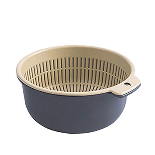 Fine 2 in 1 Kitchen Strainer/Colander Bowl Sets, Large Plastic Washing Bowl