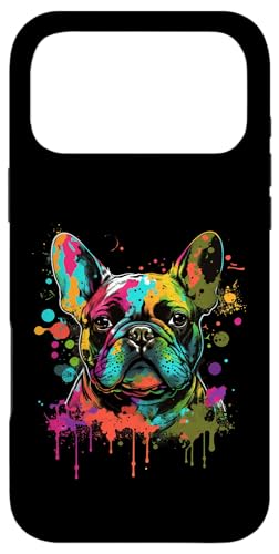 Custodia per iPhone 17 Pro Max Bulldog francese Pop Art I Splash Art Frenchie