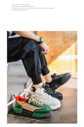 Y2K Minimalist All Black Sneakers for Men Mesh and PU Upper with 1.5 Inch Height Boost Lightweight Non Slip Sole for Walking Work and Casual Outfits with Rugged Grip3