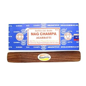 Govinda - Bangalore (BNG) Nag Champa Argarbatti 250 Grams with Incense Holder Govinda Bangalore BNG Nag Champa Argarbatti 250 Grams with Incense Holder
