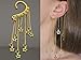 Star Ear Cuff Handmade Gold Earring No Pierce Fake Piercing Long Chain Ear Cuff Faux Handmade Charm Statement Earring Celestial tribal ear wrap dangling festival party jewelry gift for women - 1 pcs