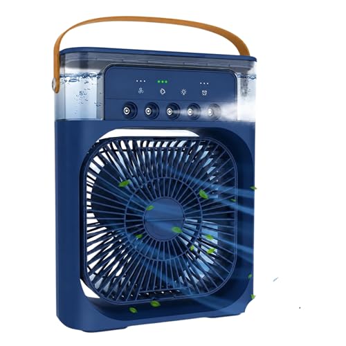 Image of Portable 360 Rotation USB-C Rechargeable 3 Fan Speeds Mini Air Cooler for Desk Room & Outdoor Use