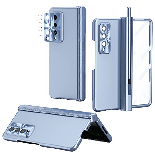 Coque Samsung Galaxy Z Fold 3 avec charnière protectrice écran et stylo S Pen bleu robuste