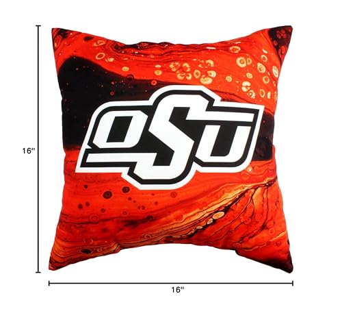 Image of College Covers Oklahoma State Cowboys 2 Sided Color Swept Decorative Pillow, 16 inch, Made in The USA