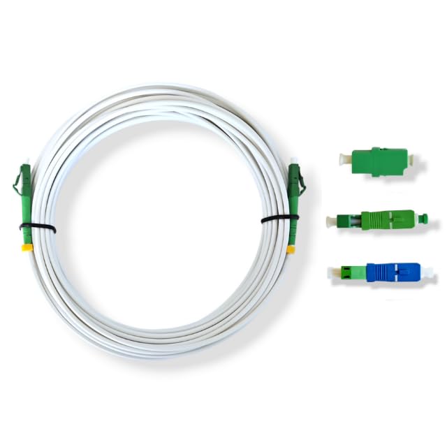Rallonge fibre optique LC/APC G.657.A2 câble patch blanc OS2 pour prise murale PTO 75 mètres