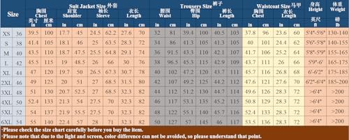 Formal Men's Suit Regular Fit 3 Piece Solid Prom Tuxedos Business Suits Set for Wedding Grooms (Blazer+Vest+Pants)3