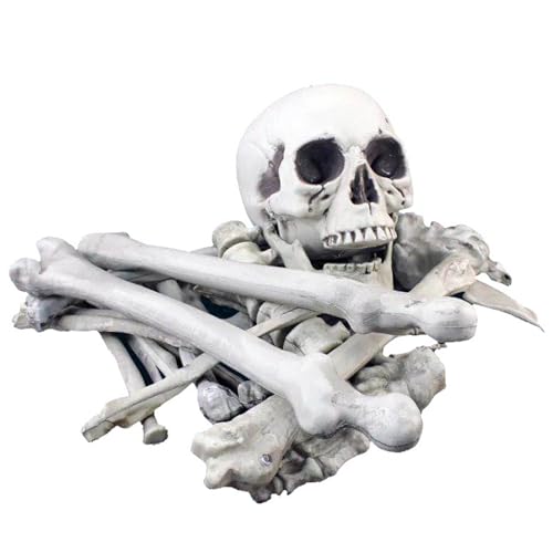 Sac d'os 28 pièces Halloween : squelette et crâne pour cimetière - 2
