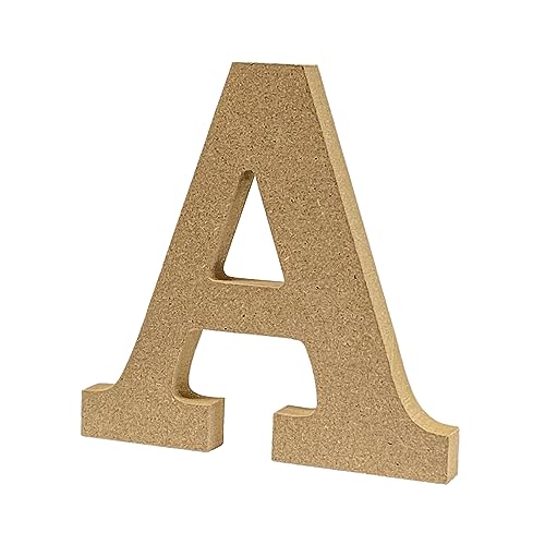 4 Inch 54 Pieces Wooden Letters Crafts Unfinished Wood Alphabet MDF Letters and Symbol & for Tabletop Wall Decor (2 of Each Letter) by Cregugua - Image 2