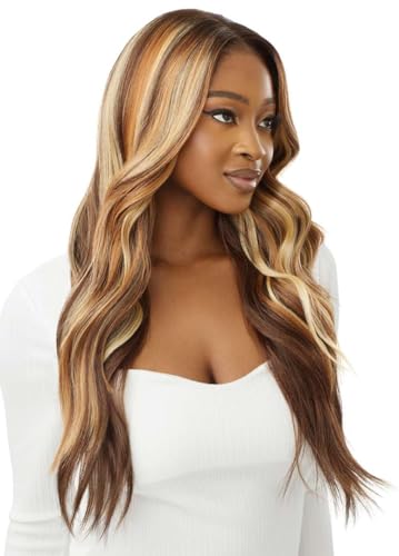 Outre Synthetic Perfect Hairline Hd Lace Front Wig - Lorena (Color:DRFF4/COPPER BALAYAGE)