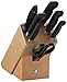ZWILLING Bloque de cuchillos de 8 piezas, Bloque de madera, Cuchillos y tijeras de acero inoxidable especial/Mango de plástico, Four Star