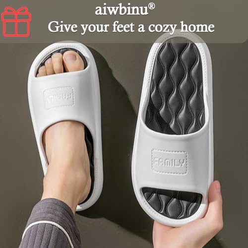 Men's and women's summer cloud slides/sandals with foot massage, soft and comfortable indoor/outdoor sandals/slides, bathroom non-slip sandals/slides,Father's Day gift3