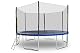 Trampolin 430 cm ms-point Gartentrampolin mit Sicherheitsnetz und Leiter